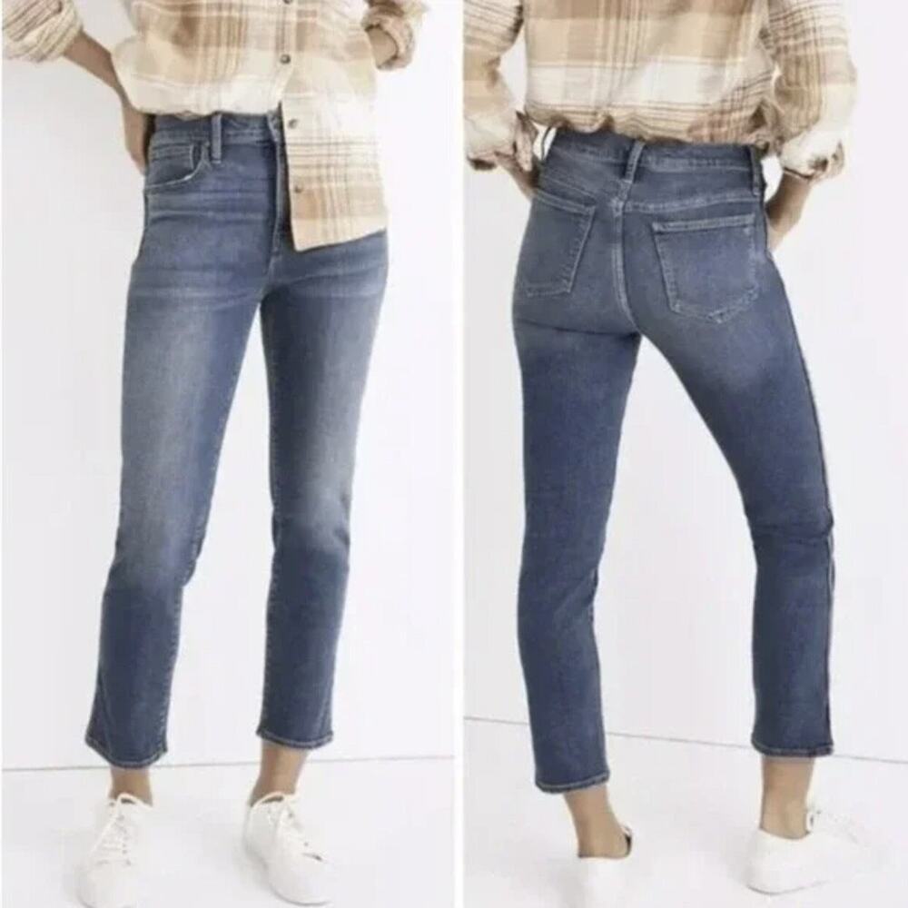 Madewell Basic Dearham Medium Wash Stovepipe Straight Leg Jean Size 28